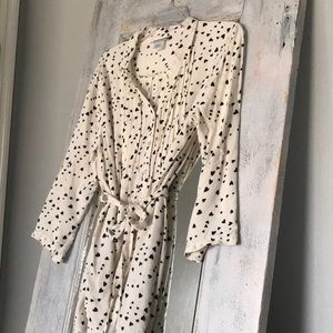 Oh!mamma heart print maternity blouse